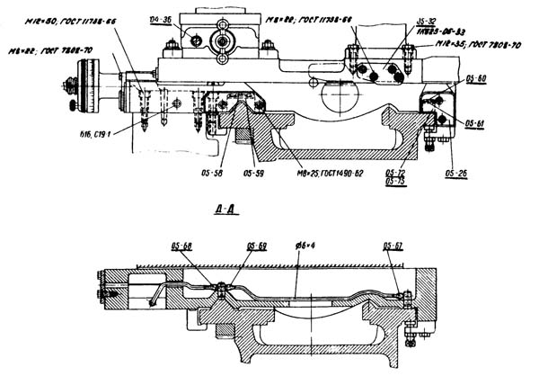 Креслення суппорту токарного верстату. Влаштування суппорта токарно-гвинторізного верстата